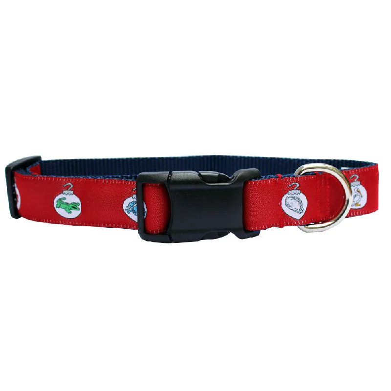 heated dog house-Cayenne Red Christmas Ornaments Dog Collar