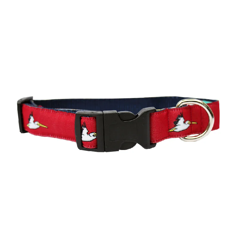 odor-absorbing cat litter-Cayenne Red Pelican Dog Collar