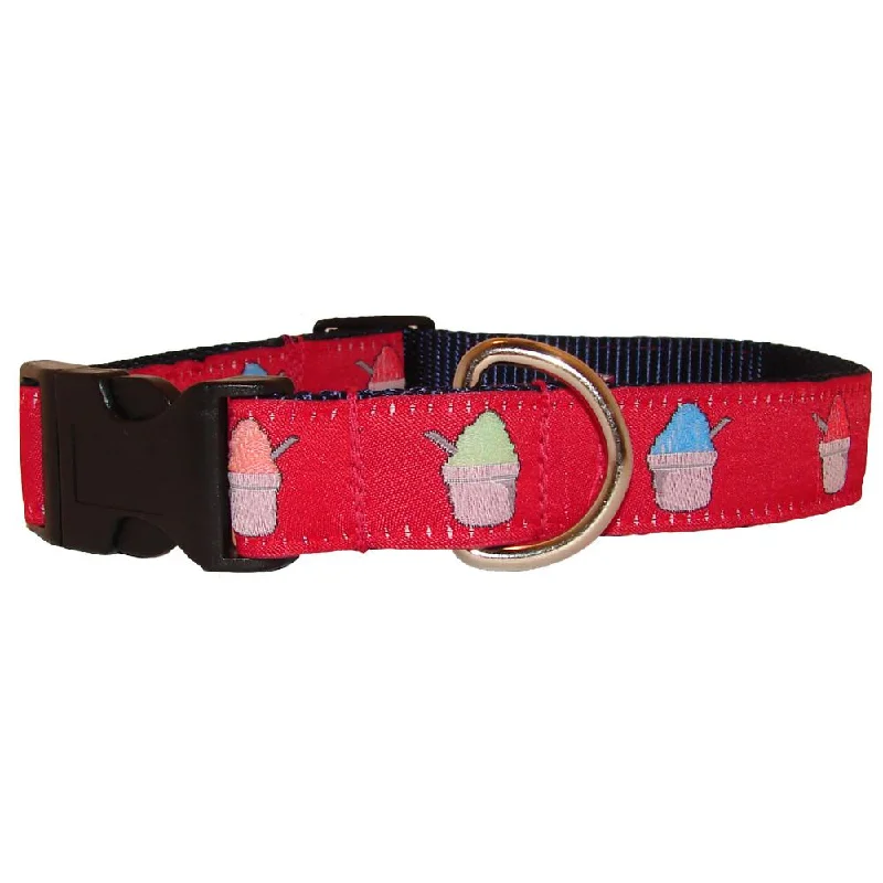 smart pet tracker-Cayenne Red Snoball Dog Collar