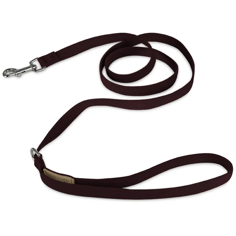 collapsible silicone dog bowl-Chocolate Solid Leash