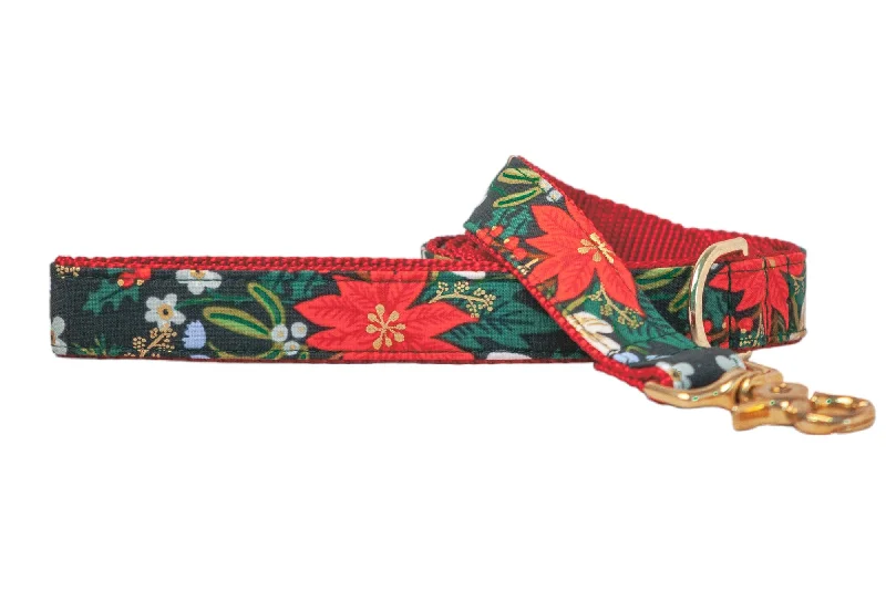 no-pull dog training harness-Christmas Poinsettia Dog Leash