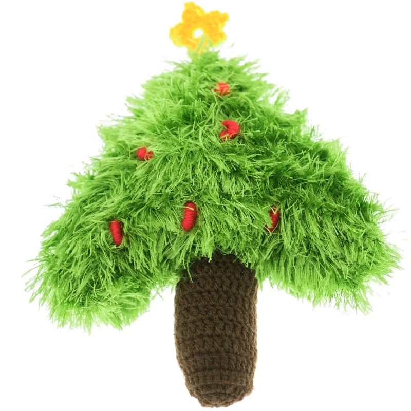 biodegradable poop bags-Christmas Tree - Handmade Squeaky Dog Toy