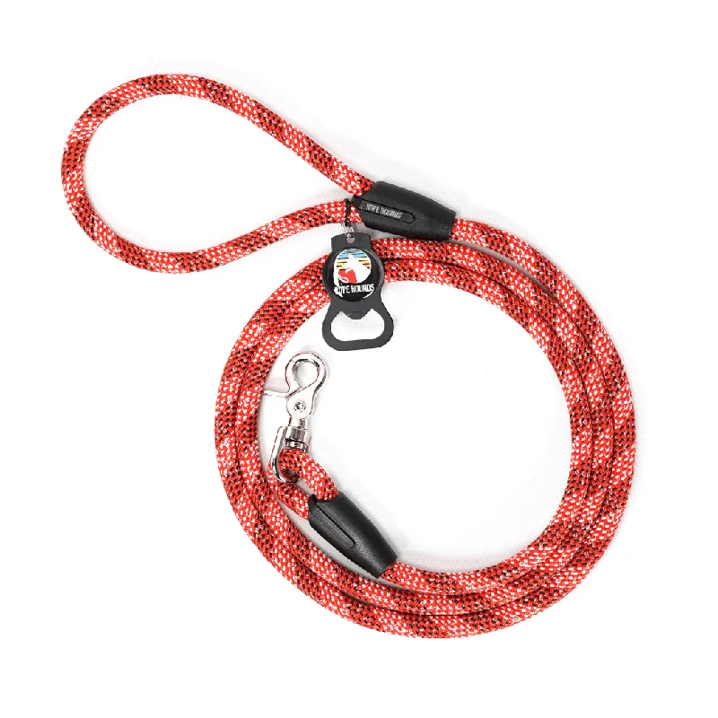 reflective pet harness-Classic Dog Leash - Reds/Oranges