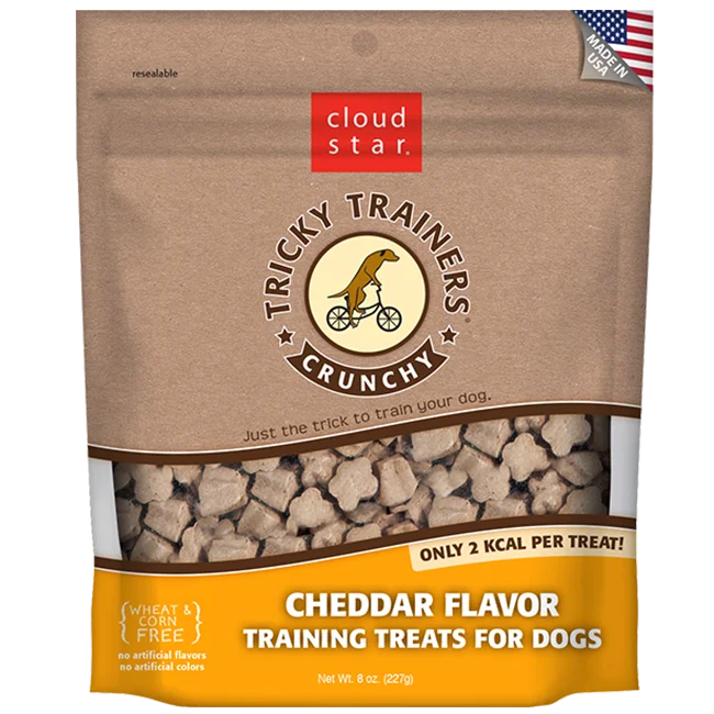 puppy teething toy-Cloud Star TRICKY TRAINERS CRUNCHY TREATS: CHEDDAR