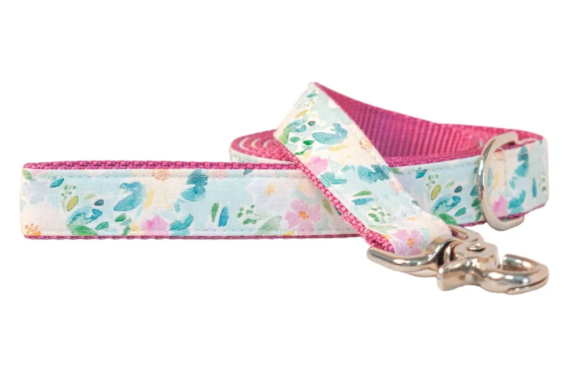 retractable dog leash-Cloudy Blooms Dog Leash