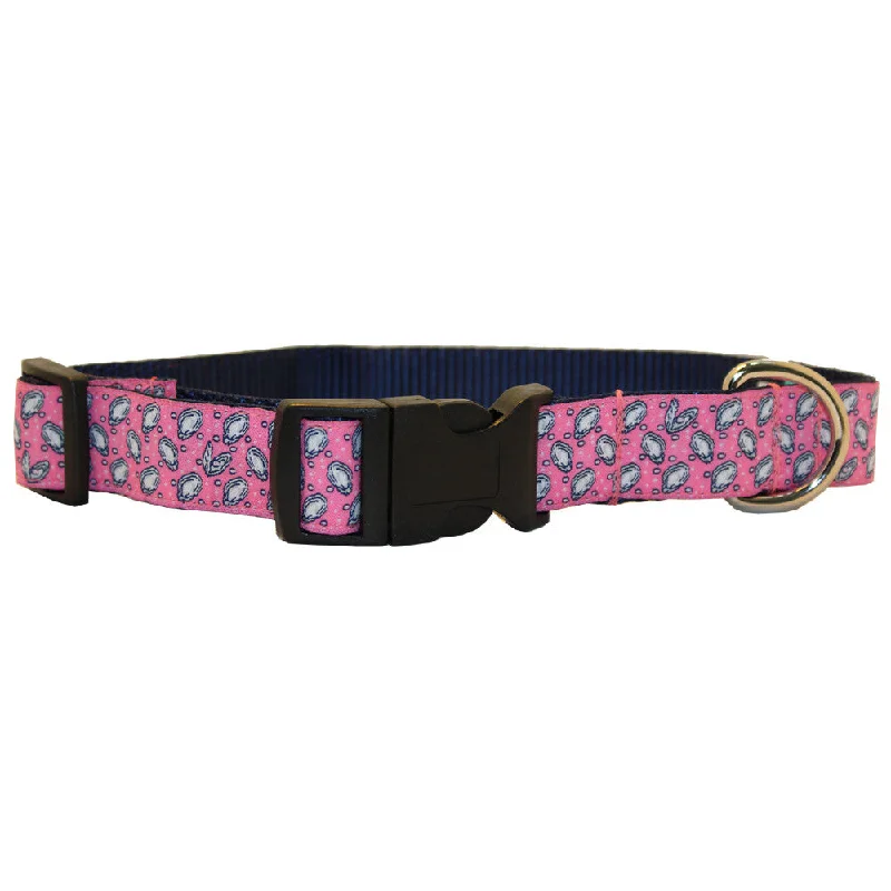 natural flea repellent for pets-Panama Pink Mini Gulf Oyster Dog Collar