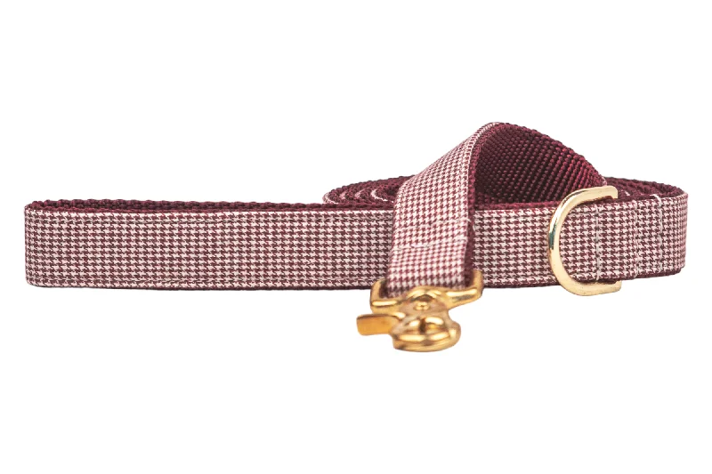 bird-safe cage disinfectant-Crimson Houndstooth Dog Leash