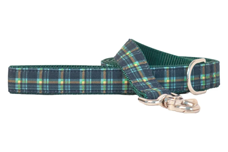 pet grooming tools-Cypress Plaid Dog Leash