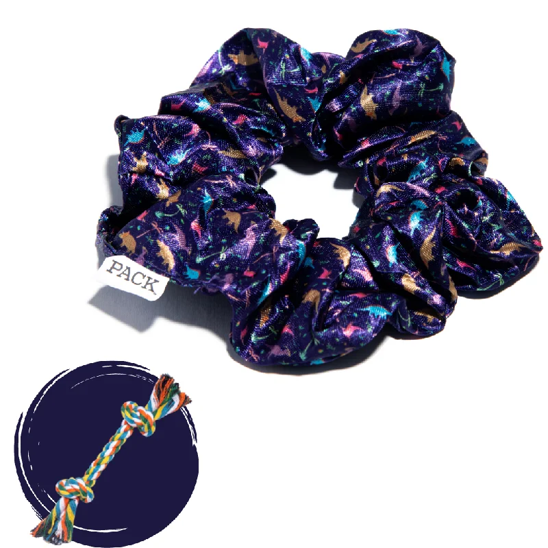 retractable dog gate-Dinos Satin Scrunchie + Rope Toy - Free Product