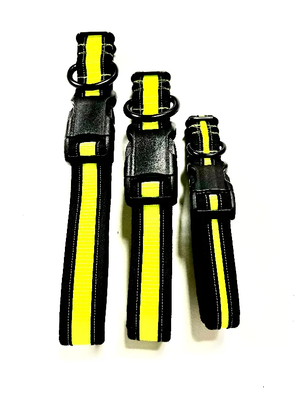 smart pet tracker-Dog Collar - Black & Bright Yellow