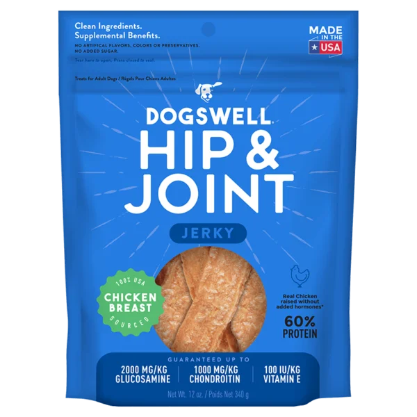 hypoallergenic cat food-Dogswell Hip & Joint Jerky Treats, Chicken Breast