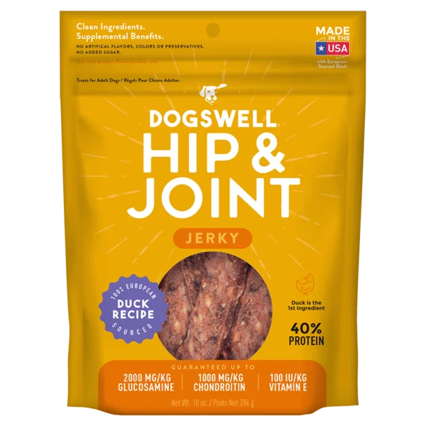 freeze-dried raw dog treats-Dogswell Hip & Joint Jerky Treats, Duck Recipe