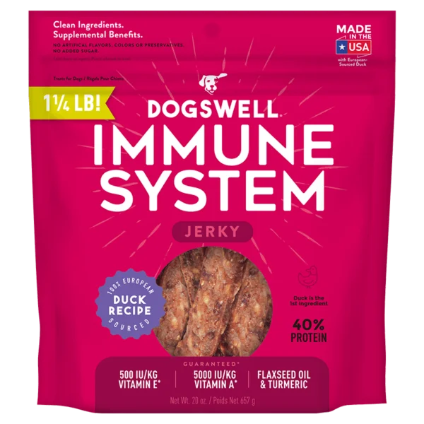 indoor dog potty solution-DOGSWELL® Immune System Jerky Treats, Duck Recipe