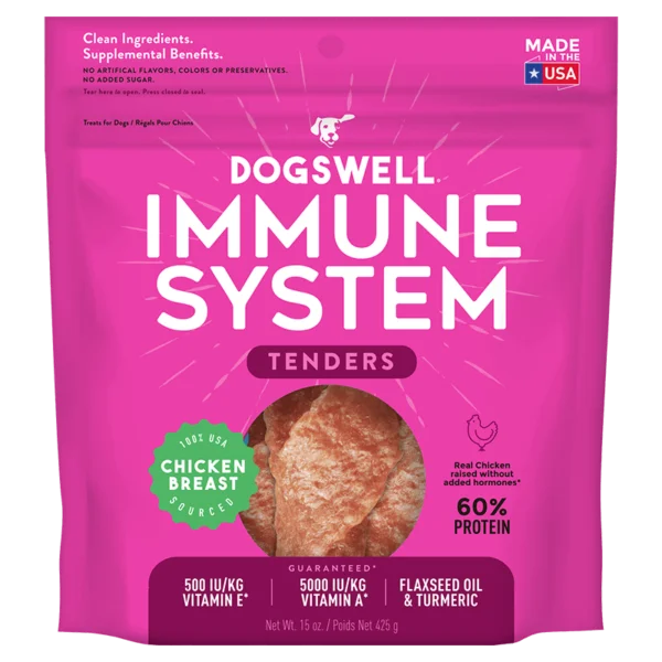 senior dog orthopedic bed-Dogswell Immune System Tenders Treats, Chicken Breast