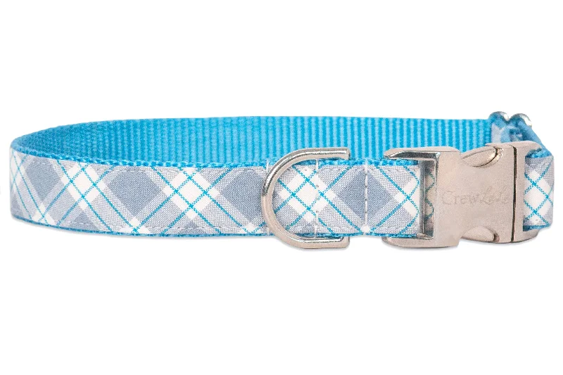 bird-safe cage liner-Ellington Plaid Dog Collar