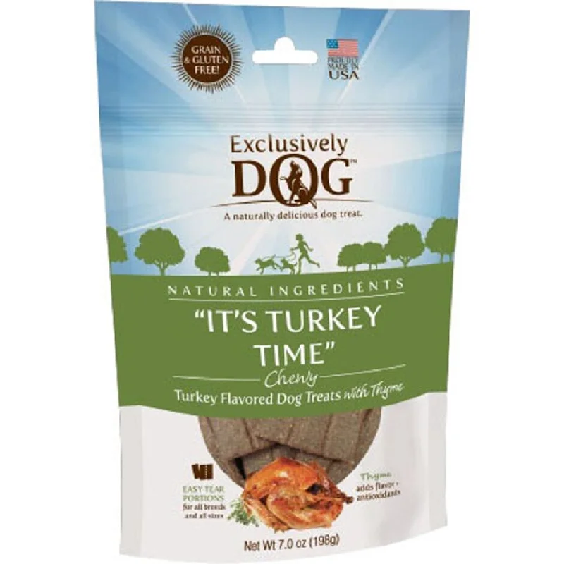 cat claw protector caps-Exclusively Dog Meat Treats Chewy It's Turkey Time (7 oz)