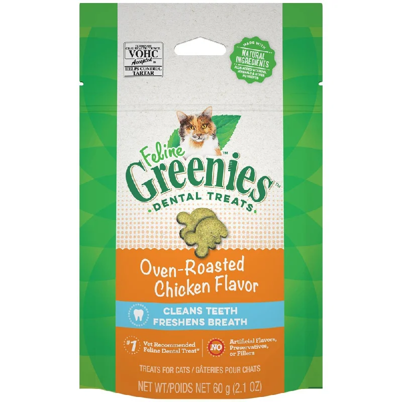 heated dog house-FELINE GREENIES™ Dental Treats Oven Roasted Chicken Flavor