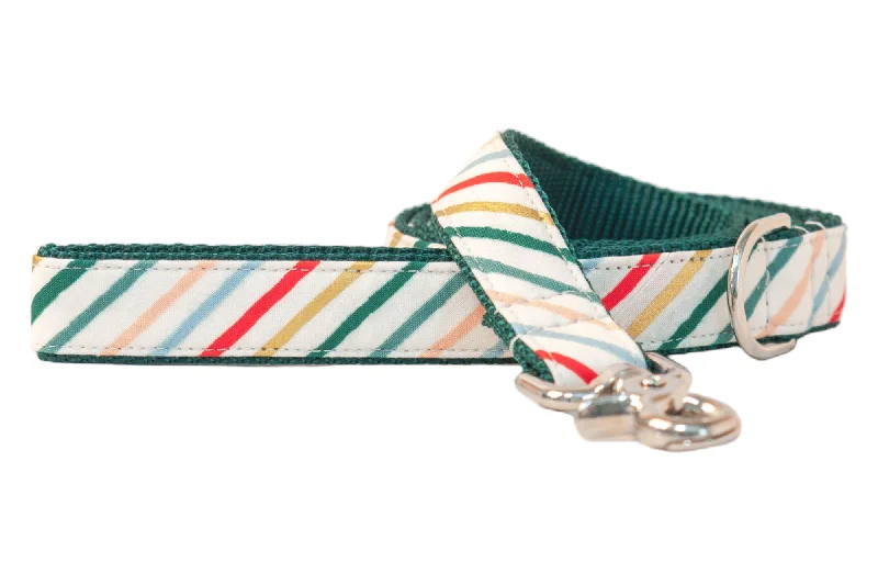 pet-safe houseplants-Festive Stripe on Green Dog Leash