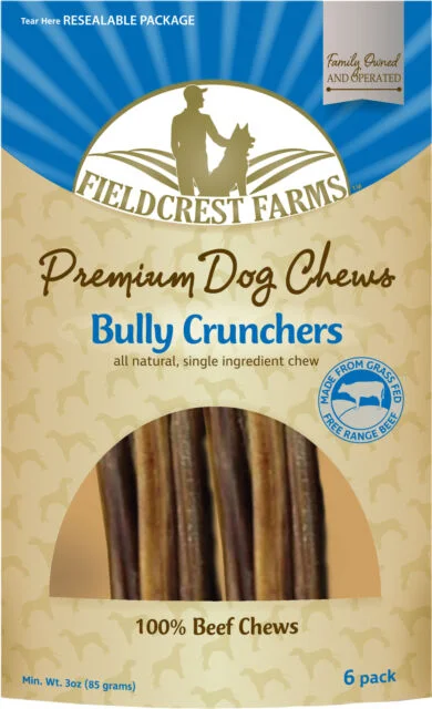 all-natural dog treats-Fieldcrest Farms Bully Crunchers Premium Dog Chews