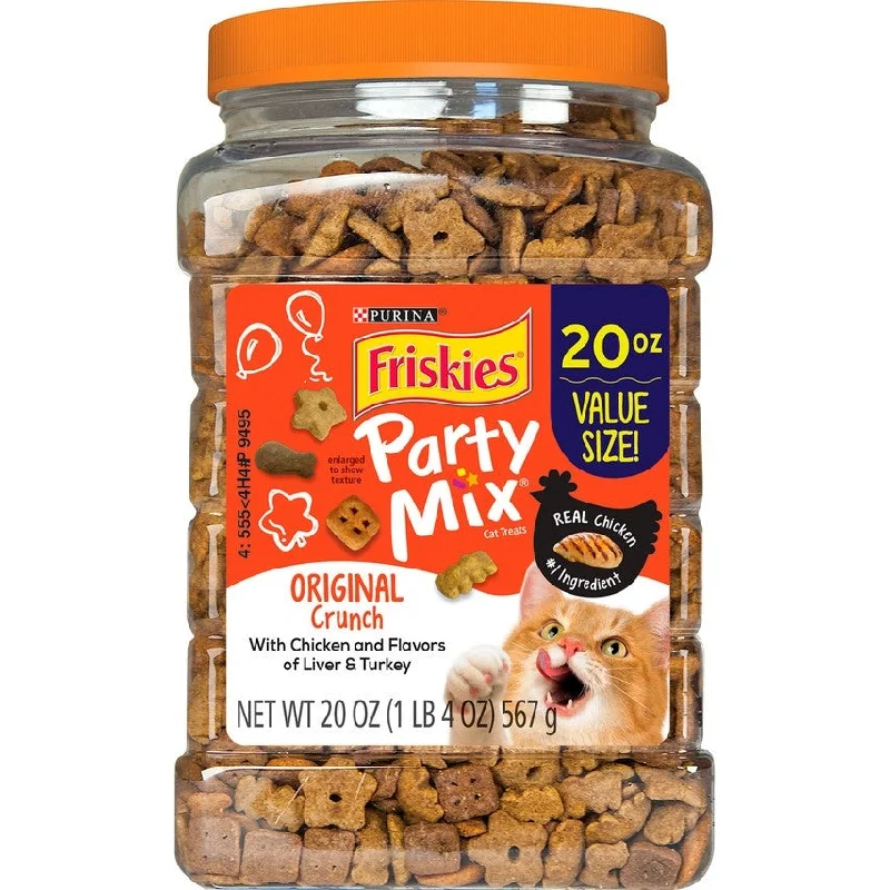 automatic fish tank cleaner-Friskies Party Mix Crunch Original Chicken, Liver and Turkey Cat Treats