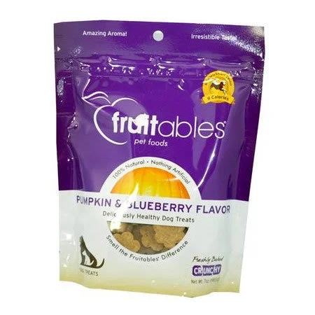 pet dental care kit-Fruitables Pumpkin & Blueberry Crunchy Dog Treats 7oz