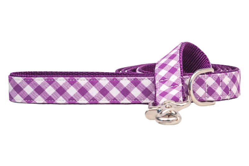 cat water fountain-Grape Picnic Plaid Dog Leash