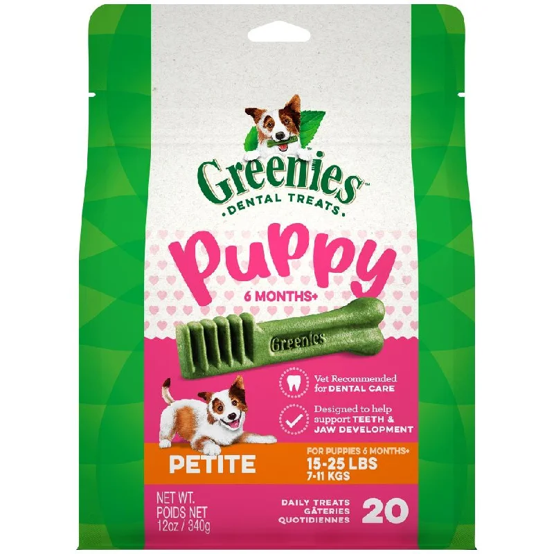 heavy-duty pet gate-Greenies 6+ Months Puppy Petite Dental Dog Treats