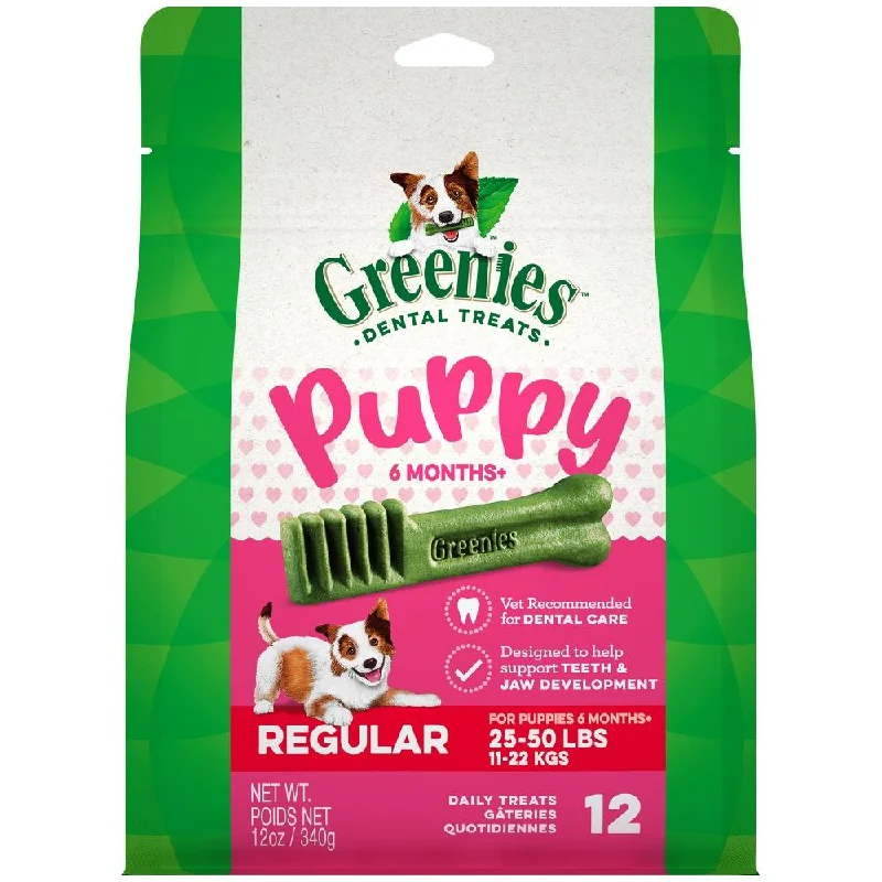 rabbit hay feeder-Greenies 6+ Months Puppy Regular Size Dental Dog Treats