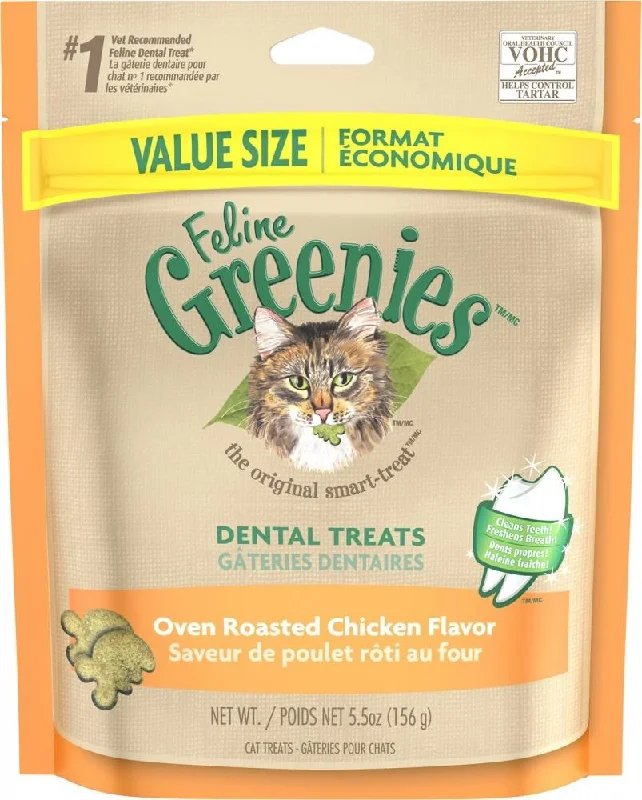 cooling gel dog pad-Greenies Feline Dental Oven Roasted Chicken Flavor Cat Treats