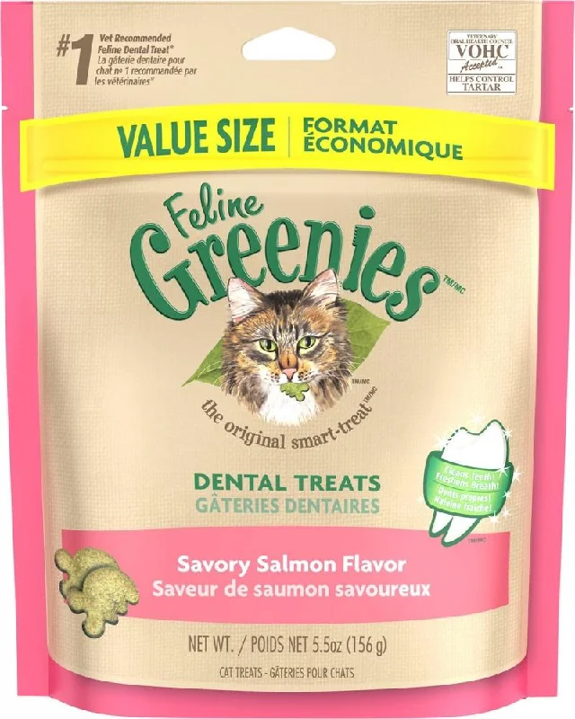 no-pull dog training harness-Greenies Feline Dental Salmon Flavor Cat Treats