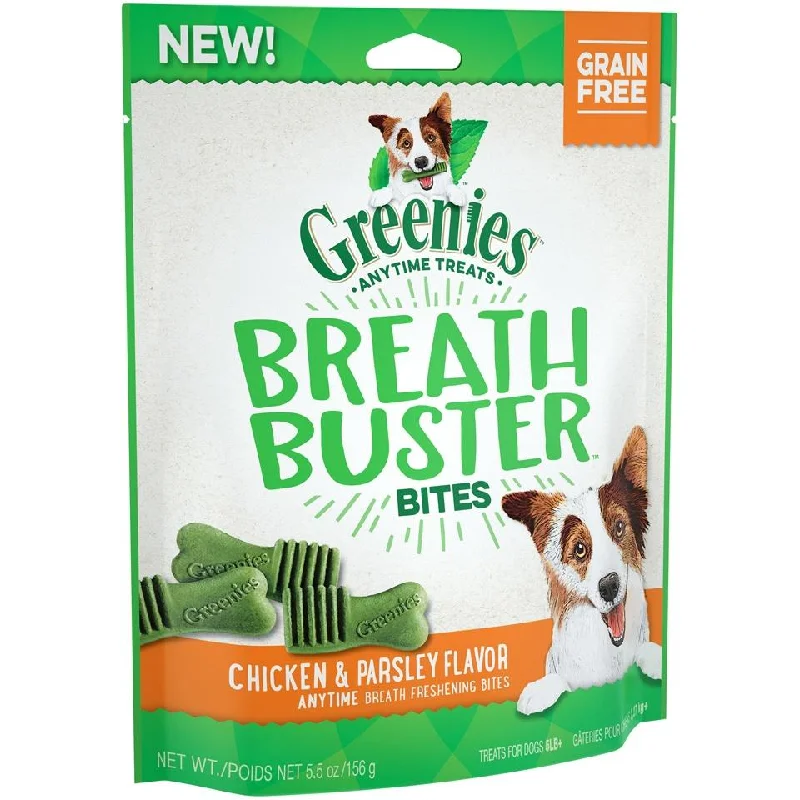 adjustable pet ramp-Greenies Grain Free Breath Buster Bites Chicken and Parsley Dog Treats