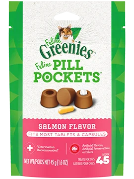 automatic pet feeder-Greenies Pill Pockets Feline Treats Salmon 1.6Oz