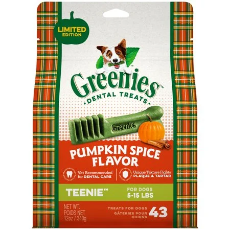 large-capacity cat litter box-GREENIES™ Pumpkin Spice Flavor TEENIE™ Size Dog Dental Treats