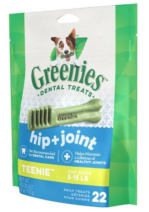 adjustable dog harness-Greenies Teenie Hip and Joint Care Canine Dental Chews