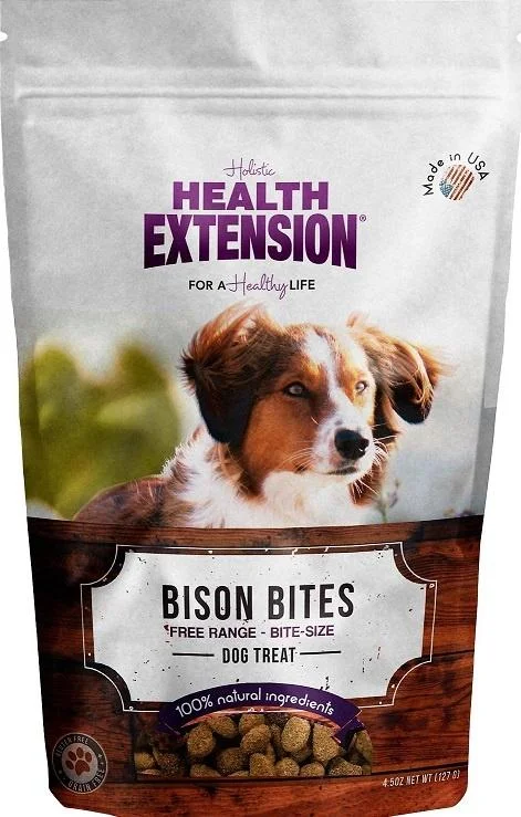 indoor rabbit hutch-Health Extension Grain Free Bison Bites Dog Treats