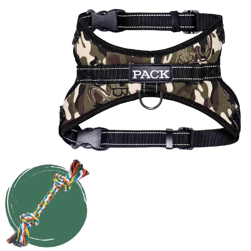 orthopedic cat bed-Hide-N-Seek Camo + Rope Toy - Free Product