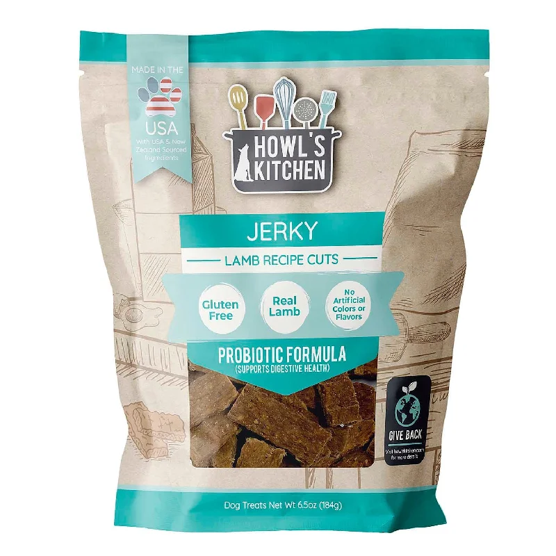 odor-absorbing cat litter-Howl's Kitchen Jerky Lamb Cuts