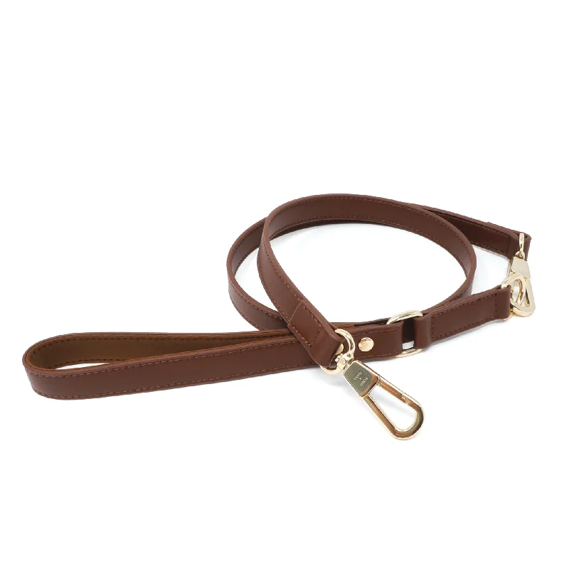 heated pet blanket-Leash - Chocolate Brown