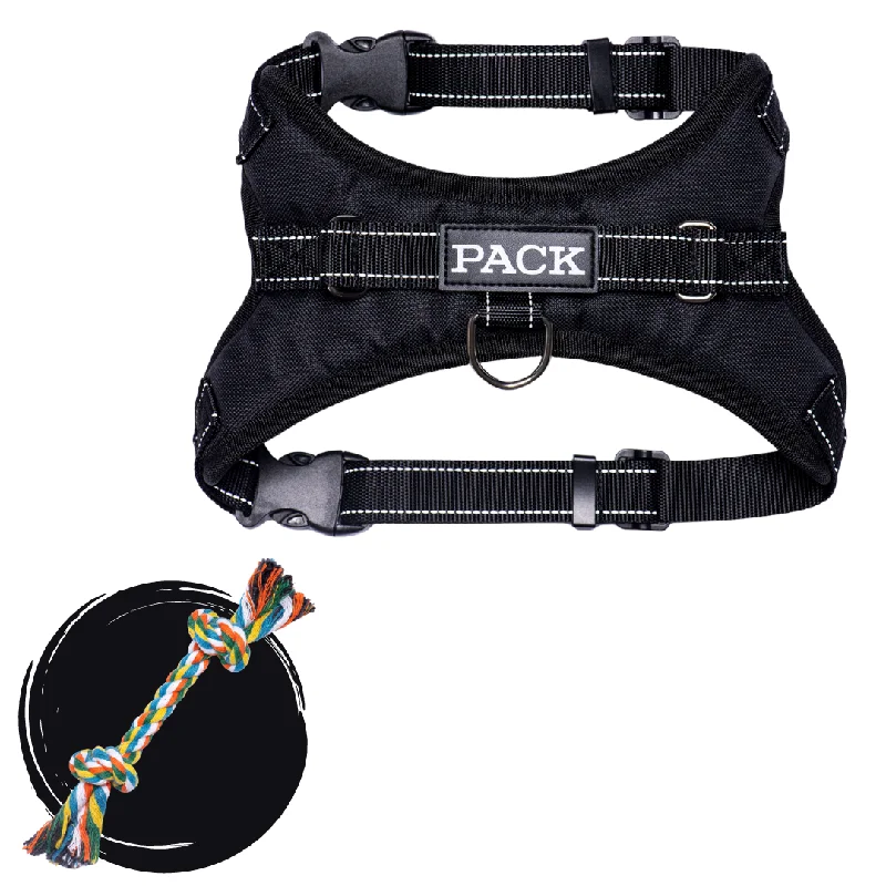 non-slip pet socks-Midnight Black + Rope Toy - Free Product