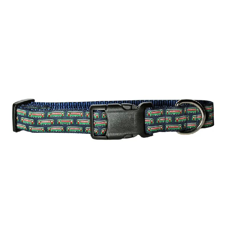 reflective pet harness-Midnight Navy Streetcar Dog Collar