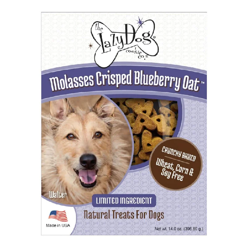 indestructible dog toy-Molasses Crisped Blueberry Oat Crunchy Cookies