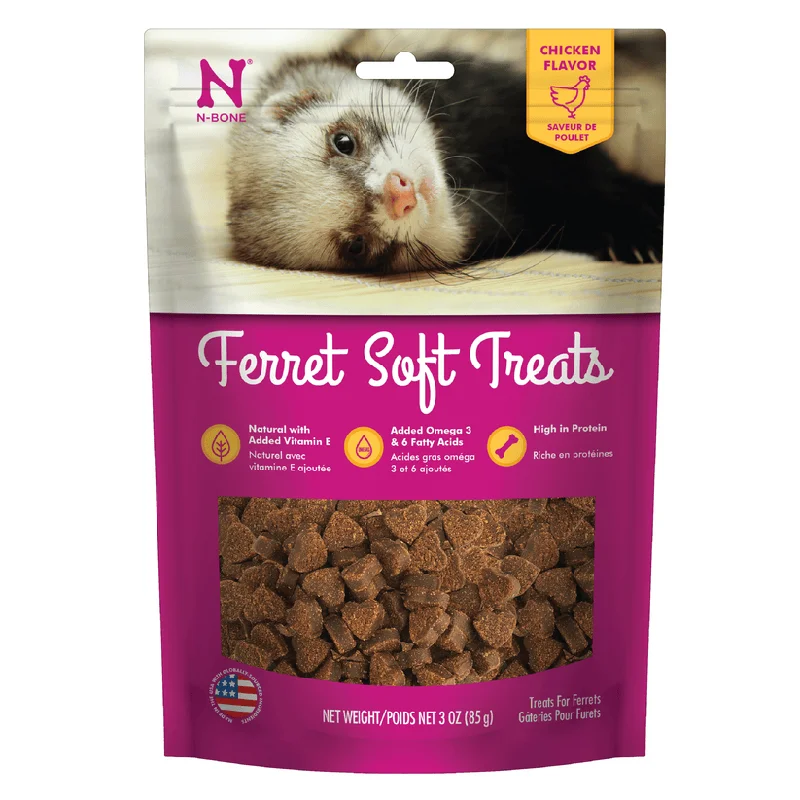 parrot training perch-N-Bone® Ferret Soft Treats Chicken Flavor