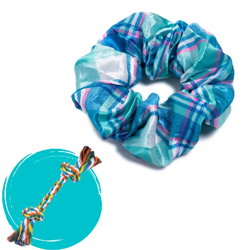 no-pull dog training harness-Nantucket Satin Scrunchie + Rope Toy - Free Product