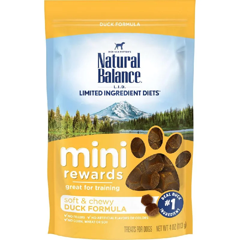 biodegradable poop bags-Natural Balance Limited Ingredient Diets Mini Rewards Duck Formula Dog Treats