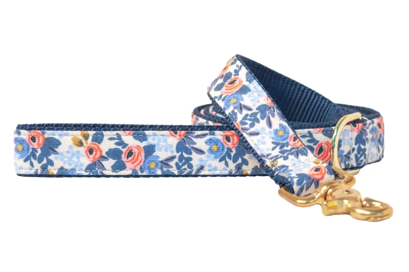 parrot chew toys-Navy Les Fleurs Dog Leash