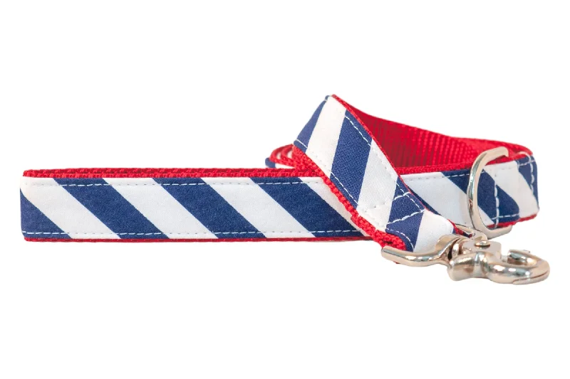 kitten teething ring-Navy Stripe Dog Leash