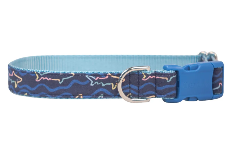 self-cleaning cat litter box-Neon Sharks Collar