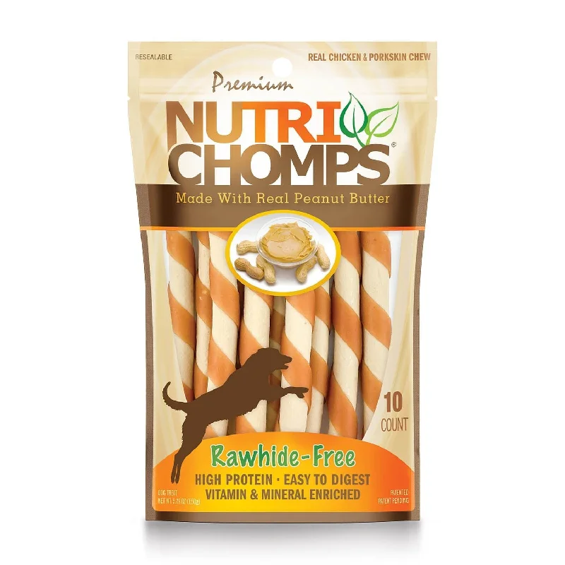 NutriChomps 10ct Peanut Butter Flavor Mini Twist