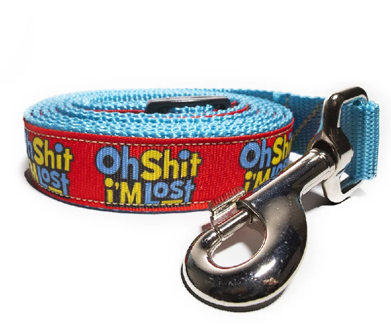 collapsible silicone dog bowl-Oh Shit I'm Lost Dog Leash