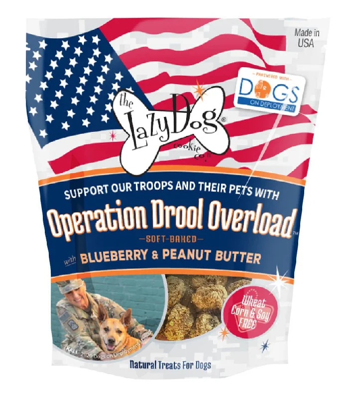 chew-resistant parrot perch-Operation Drool Overload Soft Baked Blueberry/PB